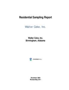 Residential Sampling Report Walter Coke, Inc. Walter Coke, Inc. Birmingham, Alabama