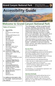 Grand Canyon National Park Accessibility Guide - Version 2 - Updated July 2012