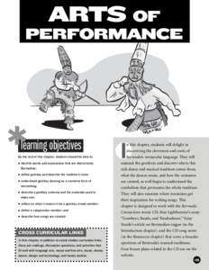 ARTS OF PERFORMANCE learning objectives By the end of this chapter, students should be able to:
