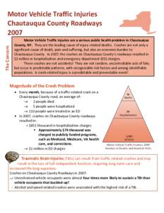 Motor Vehicle Traffic Injuries - Chautauqua County, New York