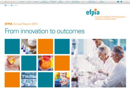 EFPIA Annual Report 2015  @EFPIA Introduction