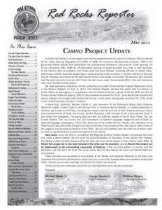 Red Rocks Reporter May  In This Issue Casino Project Revived[removed]The Roof Over Our Heads[removed]
