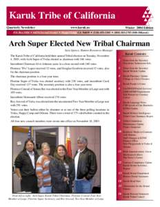 Karuk Tribal Newsletter, Winter[removed]Page 1 Quarterly Newsletter