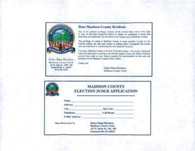 Madison County Election Judge Application