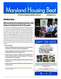 DHCD  Maryland Housing Beat 