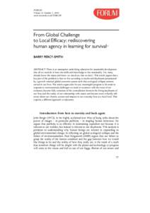 Environmentalism / Sustainable development / Environmental education / Action research / Education for Sustainable Development / Deep ecology / Brundtland Commission / Life-wide Learning / Environment / Environmental social science / Sustainability