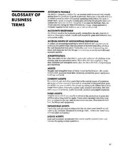 Glossary: Dairy Producers Example: Preparing a Business Plan: A Guide for Agricultural Producers - BCMAFF