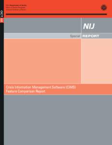 Crisis Information Management Software (CIMS) Feature Comparison Report