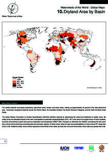 Watersheds of the World : Global Maps  10. Dryland Area by Basin Water Resources eAtlas  Map Description