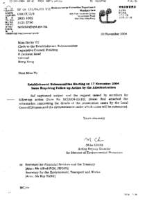 Information requested by Members at the Establishment Subcommittee meeting held on 17 November 2004 The following were the no. of EPD prosecution cases in the last 3 years: Year  No. of Cases