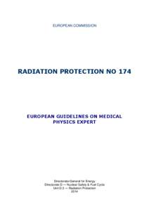 EUROPEAN COMMISSION  RADIATION PROTECTION NO 174