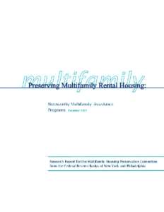 Introduction ....................................................................................................................................... 1 Chapter 1: Mortgage-Insurance Programs  New York City Residential Mo