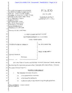 Plea Agreement: U.S. v. Thomas Bishop
