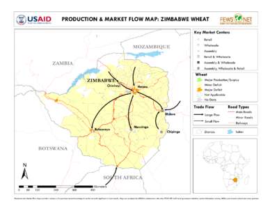 PRODUCTION & MARKET FLOW MAP: ZIMBABWE WHEAT Key Market Centers MOZAMBIQUE  Retail