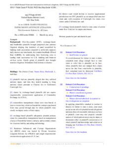 Financial system / Financial markets / Milberg / Conspiracy / Sherman Antitrust Act / Private Securities Litigation Reform Act / Commodity Exchange Act / Grant & Eisenhofer P.A. / Clayton Antitrust Act / United States securities law / Law / Financial economics