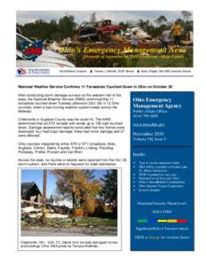 Ohio’s Emergency Management News Aftermath of September 16, 2010 Tornadoes – Meigs County Ted Strickland, Governor  Thomas J. Stickrath, ODPS Director