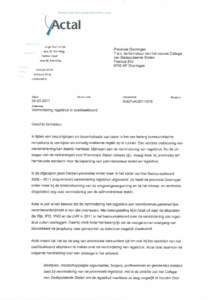 Adviescollege toetsing administratieve lasten  yActal dezock., .  Lange Voorhout 58