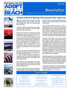 April 2013 TM Newsletter A publication of the Texas General Land Office • Jerry Patterson, Commissioner