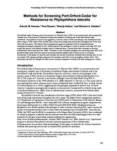 Phytophthora lateralis / Phytophthora / Chamaecyparis / Port Orford /  Oregon / Vegetative reproduction / Tree diseases / Biology / Botany / Chamaecyparis lawsoniana