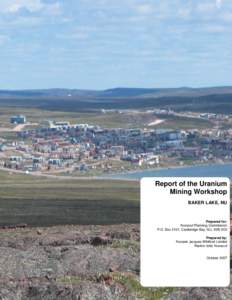 Nunavut / Mining / Chemistry / Matter / Physics / Uranium mining / Kivalliq Region / Uranium