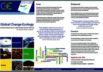 Environmental social science / Sustainability science / Science / Earth System Governance Project / Ecology / Bayreuth / University of Bayreuth