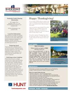 Issue 11: November 2013 Barksdale Family Housing Information 201 Langley Drive Barksdale AFB, LA[removed]removed]