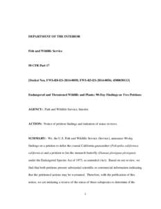 This document is scheduled to be published in the Federal Register on[removed]and available online at http://federalregister.gov/a[removed], and on FDsys.gov Billing Code[removed]P