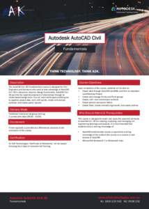 Autodesk AutoCAD Civil 3D Fundamentals Description Description