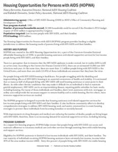 Social work / Supportive housing / Urban studies and planning / HIV/AIDS in the United States / Personal life / National Minority AIDS Council / Medicine / HIV/AIDS in China / Health / Homelessness / Public housing