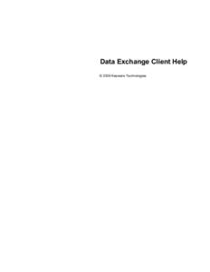 Data Exchange Client Help