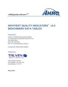INPATIENT QUALITY INDICATOR v5.0 BENCHMARK DATA TABLES