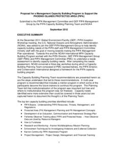 INTEGRATED OCEAN AND COASTAL MANAGEMENT PROPOSAL