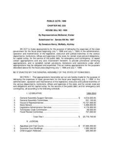 PUBLIC ACTS, 1999 CHAPTER NO. 539 HOUSE BILL NO[removed]By Representatives McDaniel, Kisber Substituted for: Senate Bill No[removed]By Senators Henry, McNally, Atchley