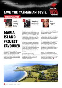 MARCH 2012 — ISSNSAVE THE TASMANIAN DEVIL. FREE NEWSLETTER 4