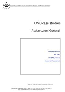European Foundation for the Improvement of Living and Working Conditions  EWC case studies Assicurazioni Generali  Company profile