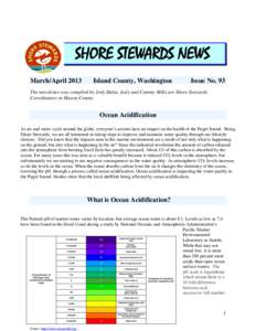 SHORE STEWARDS NEWS March/April 2013 Island County, Washington  Issue No. 93