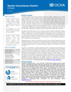 Weekly Humanitarian Bulletin Ethiopia 21 July 2014 Nutrition Update