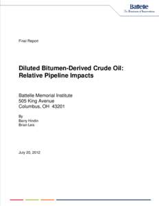 Petroleum products / Petroleum / Corrosion / Oils / Dilbit / Pitting corrosion / Sour crude oil / Benchmark / Naphthenic acid / Chemistry / Soft matter / Matter