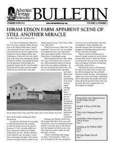 SUMMER  ISSUE  2011    www.adventistheritage.org