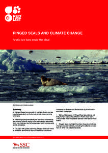 Ringed Seals and Climate Change Arctic ice loss seals the deal © Kit Kovacs and Christian Lydersen  Summary