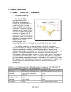 US EPA - Preliminary OP Cumulative Risk Assessment - Regional Assessments - Region 11