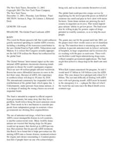 The New York Times, December 13, 2001 Copyright 2001 The New York Times Company The New York Times December 13, 2001, Thursday, Late Edition - Final SECTION: Section A; Page 38; Column 1; Editorial Desk