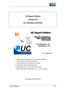 UC Import Folders Version 2.8 for Worksite 