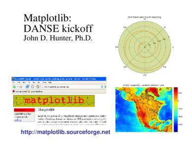 Matplotlib: DANSE kickoff  John D. Hunter, Ph.D.
