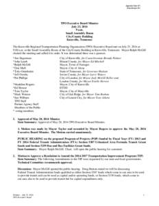 Agenda Item #1 Attachment #1 TPO Executive Board Minutes July 23, [removed]a.m.