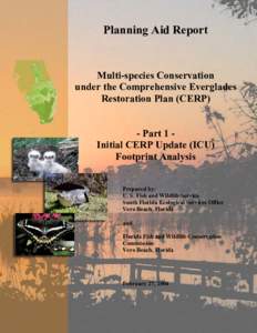 Planning Aid Report  Multi-species Conservation under the Comprehensive Everglades Restoration Plan (CERP) - Part 1 Initial CERP Update (ICU)