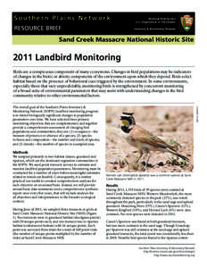 Southern Plains Network RESOURCE BRIEF National Park Service U.S. Department of the Interior Inventory & Monitoring Program