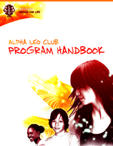ALPHA LEO CLUB  PROGRAM HANDBOOK ALPHA LEO CLUB