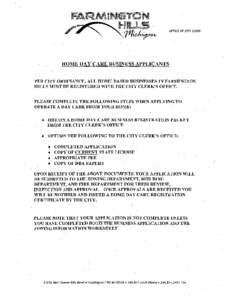 Medicine / Farmington Hills /  Michigan / Geography of Michigan / Farmington /  Connecticut / Day care / Nursing home / Zoning / Health / Metro Detroit / Child care / Geriatrics