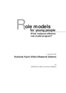 R  ole models for young people What makes an effective